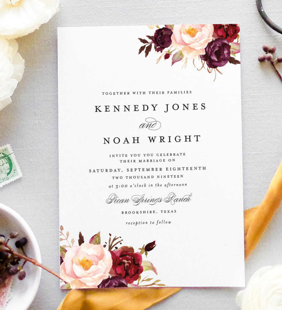 Customizable Wedding Invitation 